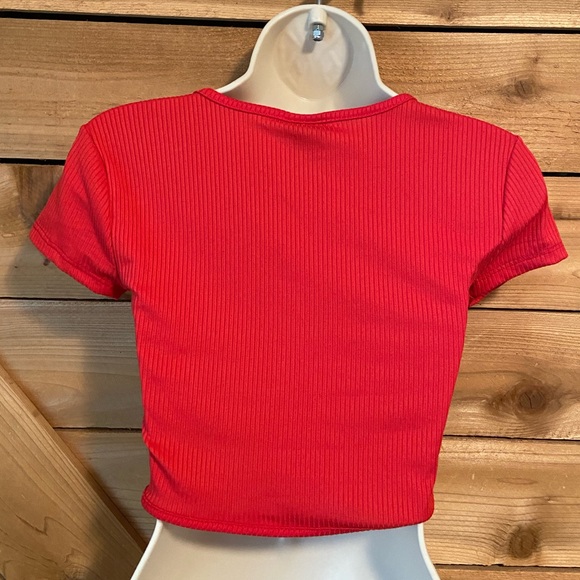 Rue21 Red Cropped Top with Wrap Strings - Picture 6 of 6